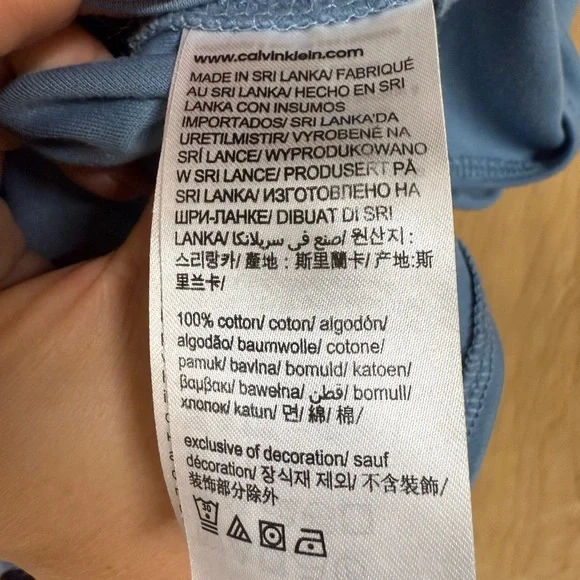 Calvin Klein Men's Liquid Touch Solid Knit Short Sleeve Shirt Blue Large - Picture 6 of 9